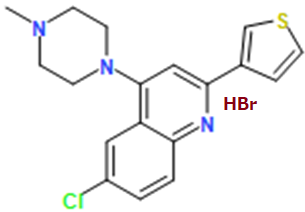6-Chloro-4-(4-methylpiperazin-1-yl)-2-(thiophen-3-yl)quinoline hydrobromide